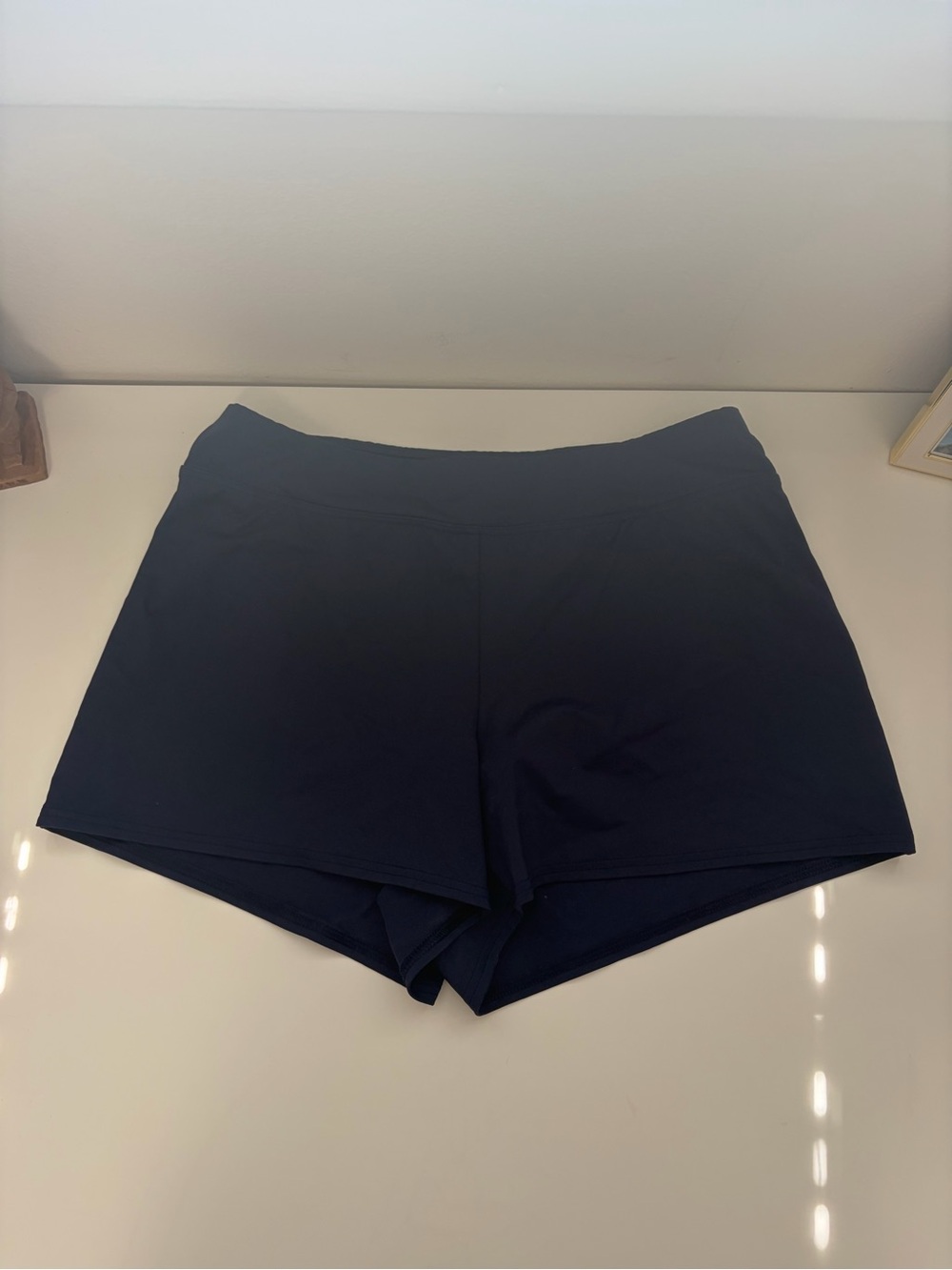 Lands' End Navy Performance Bike Shorts